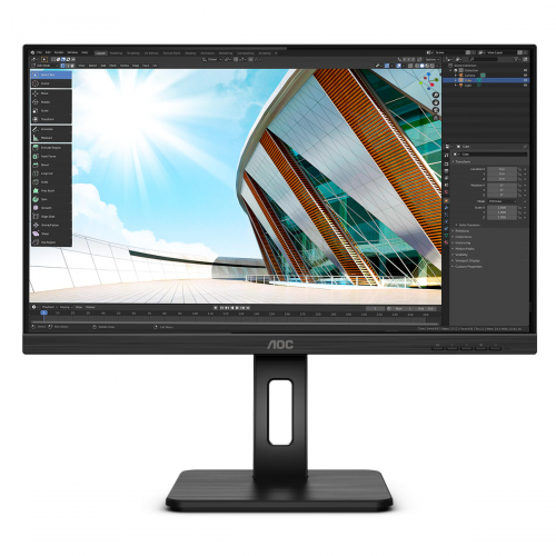 AOC 24P2C 23,8’’ 4ms, 75Hz, Full HD, IPS Panel, HDMI, DP, USB-C, Pivot, Dahili Hoparlör Montiör