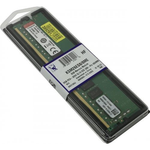 KINGSTON KSM26ES8/8ME 8Gb 2666Mhz DDR4 ECC CL19  UDIMM SERVER RAM