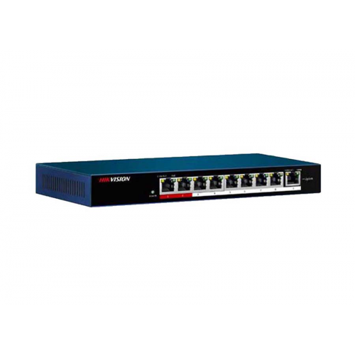 HIKVISION DS-3E0109P-E/M 9Port 10/100, 9X PoE 58W, Yönetilemez Switch