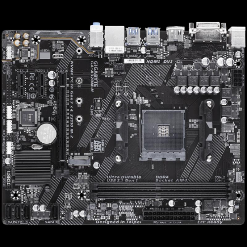 GIGABYTE A320M-H DDR4 M.2 HDMI DVI AM4