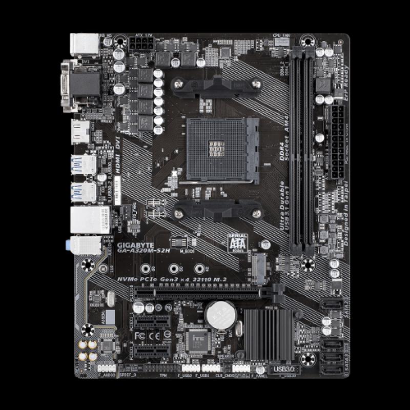 GIGABYTE A320M-S2H S/L/V DDR4 HDMI DVI PCI AM4