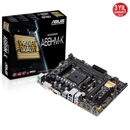 ASUS A68HM-K S/L/V DDR3 D-SUB DVI 1xPCI (FM2)