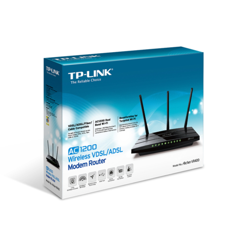 TP-LINK ARCHER VR400 V3 4P 867M Dual VDSL ADSL2 MODEM