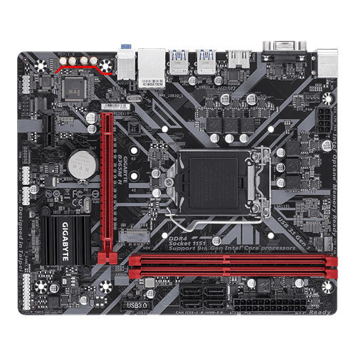 GIGABYTE B365M H HDMI D-Sub 1151 8-9.Nesil