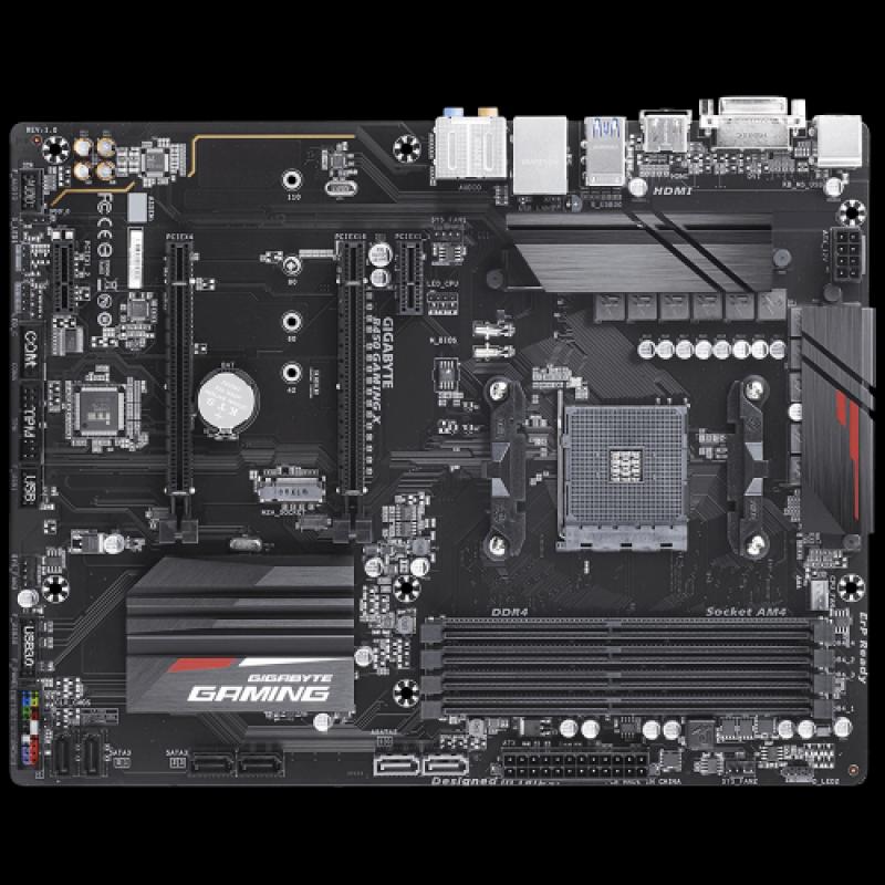 GIGABYTE B450 GAMING X 4xDDR4 DVI HDMI RGB AM4