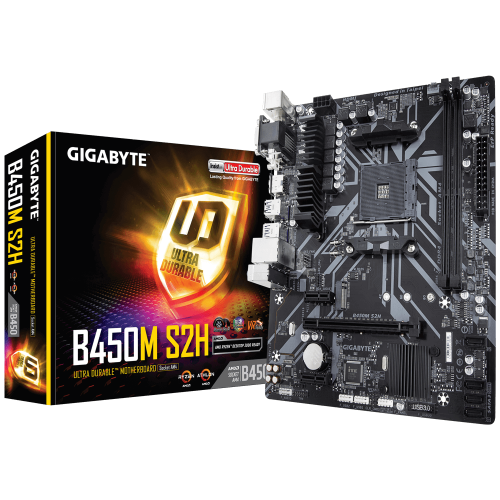 GIGABYTE B450M-S2H DDR4 DVI HDMI D-SUB M.2 AM4