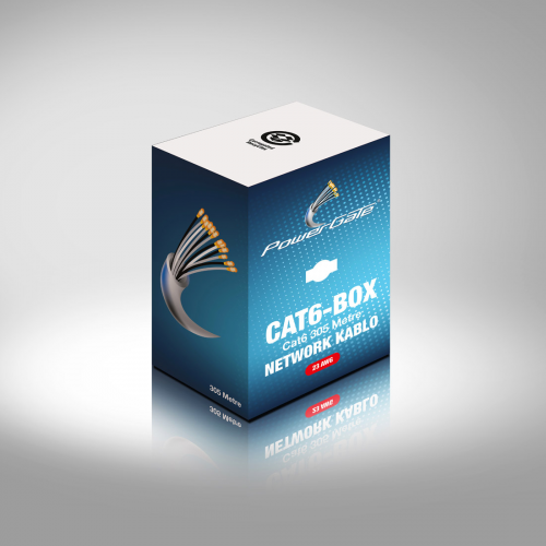 POWERGATE CAT6-BOX 23AWG 0,57mm UTP CAT6 Kablo 305m Gri