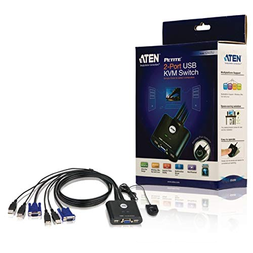 ATEN CS22U 2Port USB Manual KVM SWITCH  2PC / 1 USER USB