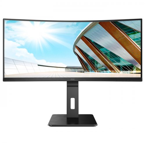 AOC CU34P2A 34’’ 1ms, 100Hz, 4K Ultra HD, VA Panel, 2xHDMI, DP, USB 3.2, Entegre Hoparlörler, Pivot, Curved Monitör