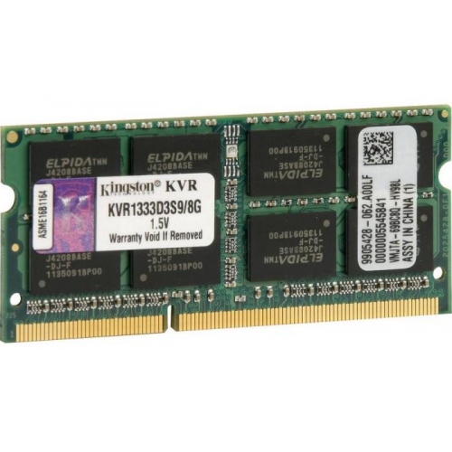 KINGSTON KVR1333D3S9/8G 8Gb 1333Mhz DDR3 Sodimm Notebook RAM, 1,50V