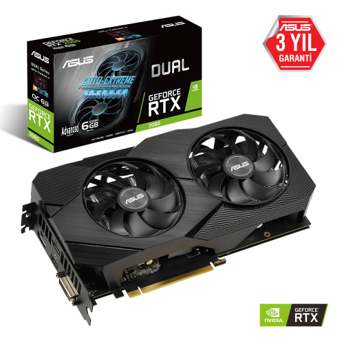 ASUS DUAL RTX2060-A6G EVO 6Gb DDR6 DIRECTX 12 HDMI DP DVI