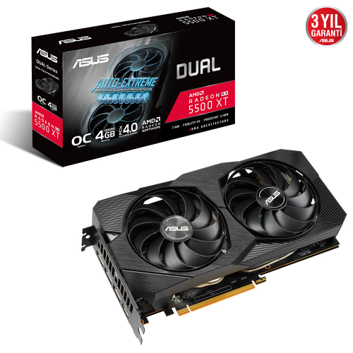 ASUS DUAL RX5500XT-O4G EVO 4Gb DDR6 OC EDITION HDMI DP DIRECTX 12