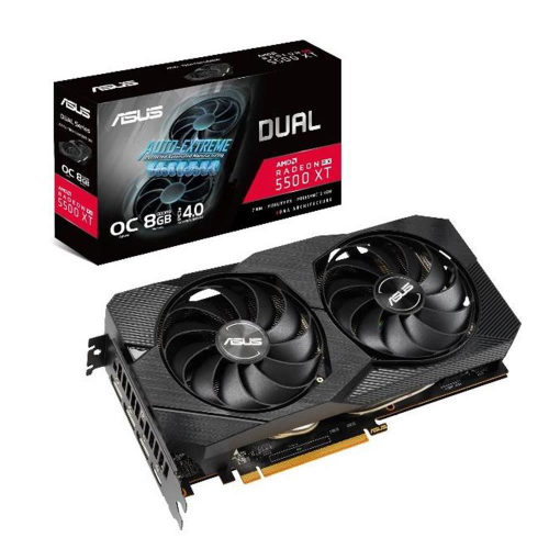 ASUS DUAL RX5500XT-O8G EVO 8Gb DDR6 OC EDITION HDMI DP DIRECTX 12