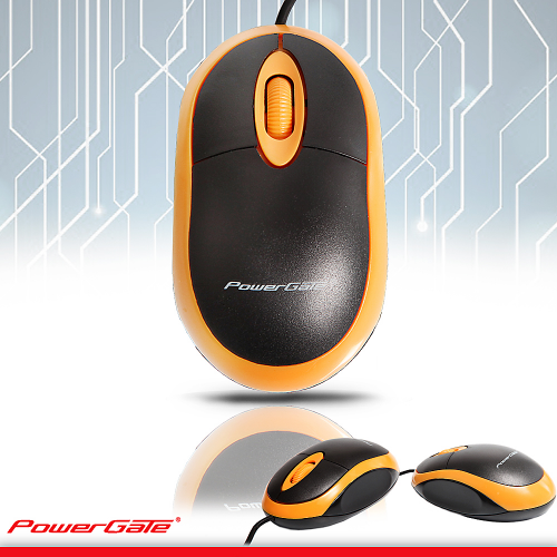 PowerGate E190-T USB Kablolu MOUSE (Turuncu-Siyah)