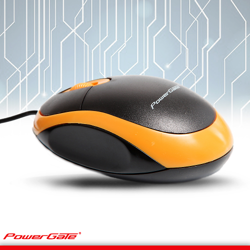 PowerGate E190-T USB Kablolu MOUSE (Turuncu-Siyah)