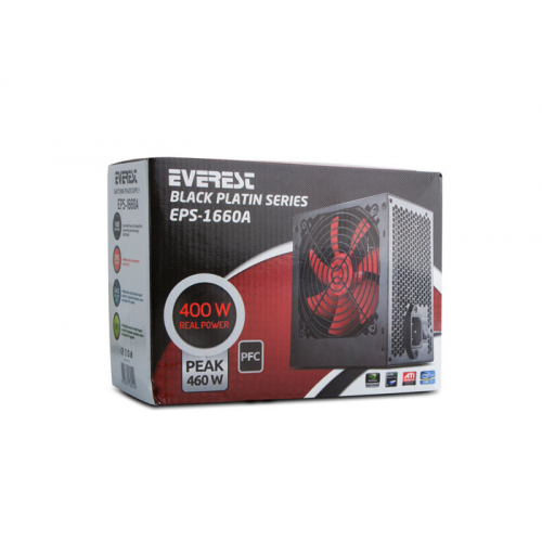 EVEREST EPS-1660A Peak 460W 12cm Fan PSU (BOX)