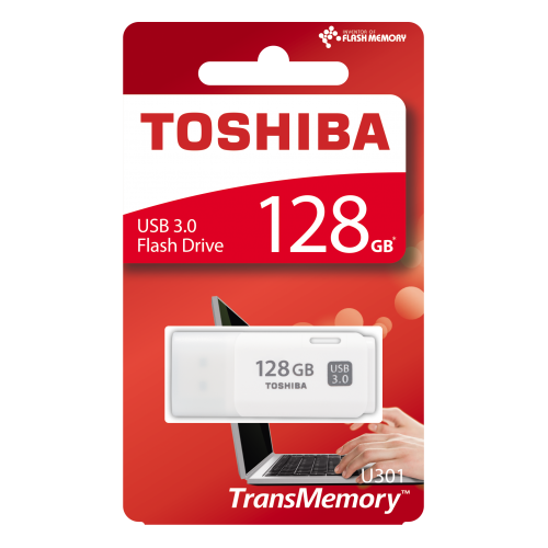 TOSHIBA THN-U301W1280E4 HayaBusa 128GB USB 3.0  Flash Disk Beyaz