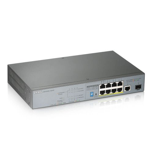 ZyXEL GS1300-10HP 10Port 8xPOE GigaBit 1xSFP Prot 130W Yönetilemez Switch