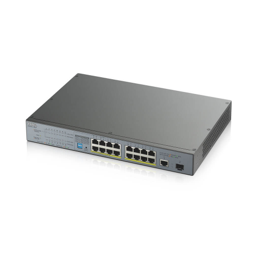 ZyXEL GS1300-18HP 16Port 16xPOE GigaBit 1xSFP Prot 170W Yönetilemez Switch