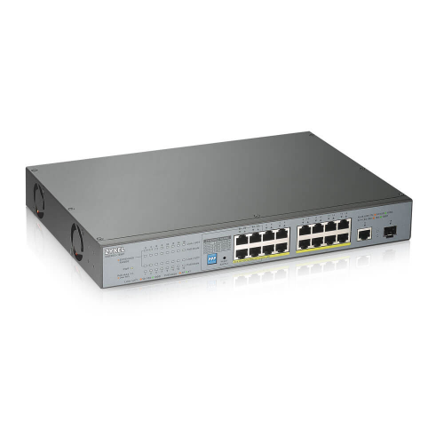 ZyXEL GS1300-18HP 16Port 16xPOE GigaBit 1xSFP Prot 170W Yönetilemez Switch