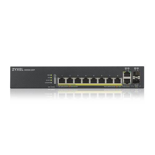 ZyXEL GS1920-8HP V2 8 Port  Gigabit 8xPOE 2xCombo 130W Yönetilebilir Switch