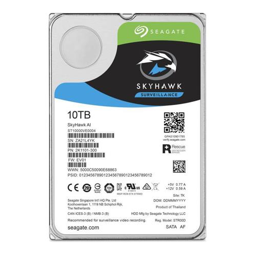 SEAGATE SKYHAWK AI 3,5’’ 10TB 256Mb ST10000VE0008, 7200Rpm, Güvenlik HDD