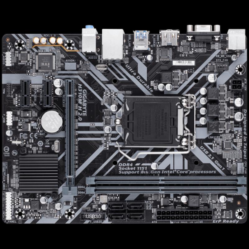 GIGABYTE H310M H 2,0 HDMI USB3,1 LGA1151 8-9.Nesil