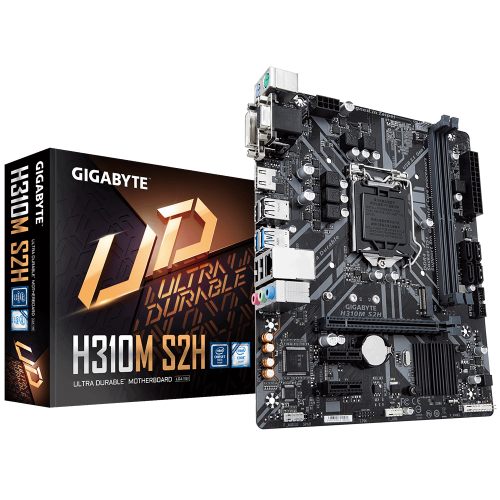 GIGABYTE H310M-S2H 2,0 HDMI D-SUB DVI USB3,1  LGA1151 8-9. Nesil