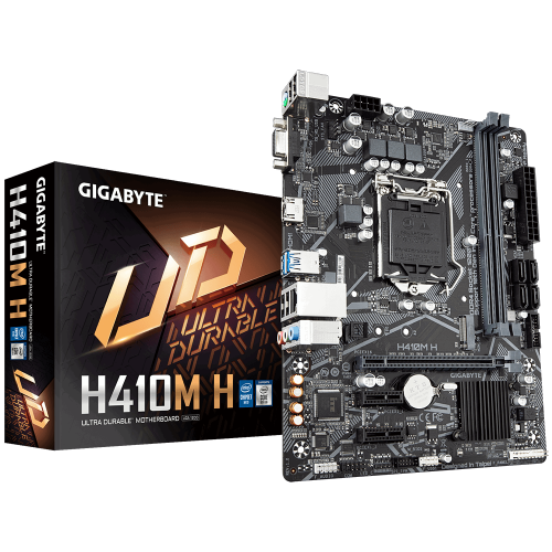 GIGABYTE H410M H HDMI D-SUB USB3,2 1200P 10.Nesil