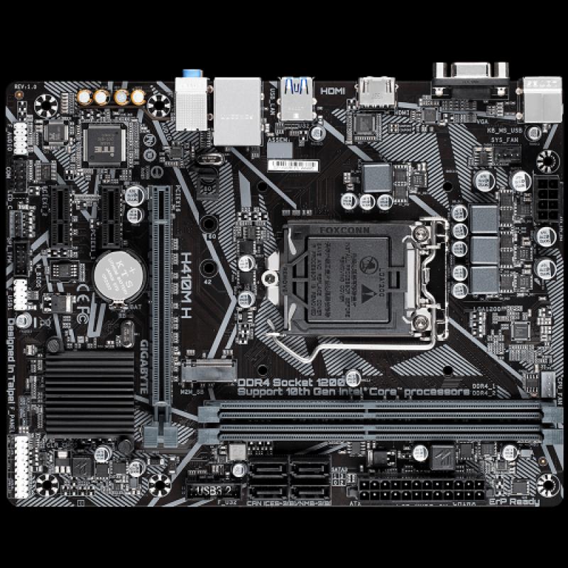 GIGABYTE H410M H HDMI D-SUB USB3,2 1200P 10.Nesil