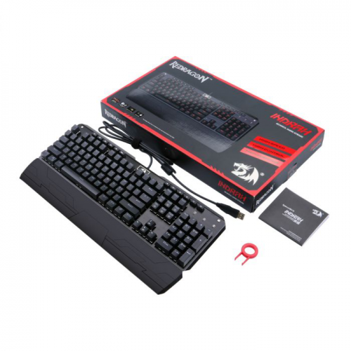 REDRAGON K555-1 INDRAH Gaming KLAVYE. MECHANICAL, MACRO, SPILL-PROOF, GOLD PLATED USB