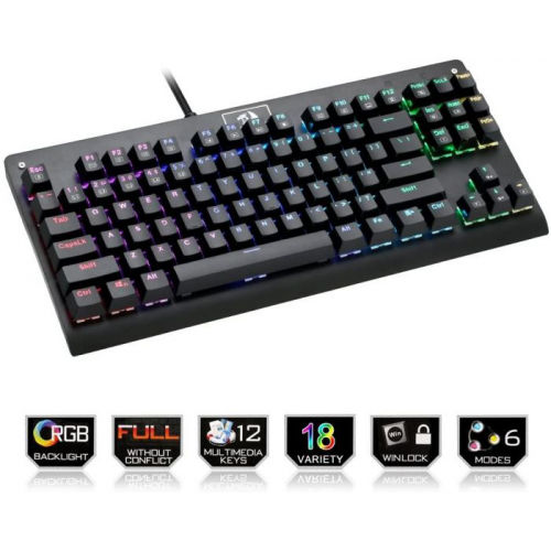 REDRAGON K568R DARK AVENGER Gaming KLAVYE. Rainbow , MECHANICAL, USB