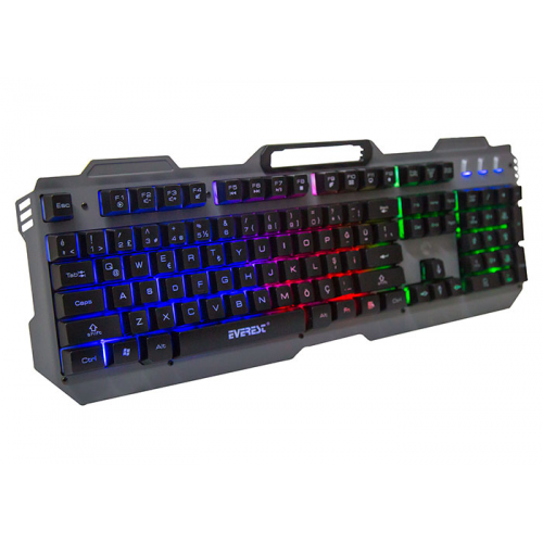 EVEREST KB-197 TITANIO Gaming Aydınlatmalı, Metal Yüzey, Usb Oyuncu Klavyesi