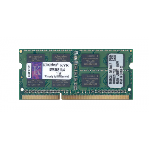 KINGSTON KVR16S11/4 4Gb 1600Mhz DDR3 Sodimm Notebook RAM, 1,50V