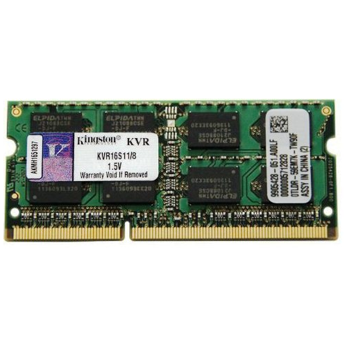 KINGSTON KVR16S11/8 8Gb 1600Mhz DDR3 Sodimm Notebook RAM, 1,50V