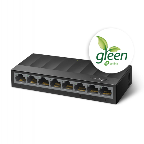 TP-LINK LS1008G 8 Port GigaBit Switch Green Tech.