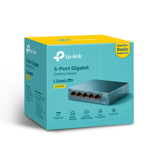 TP-LINK LS105G  5 Port GigaBit Metal Kasalı Switch