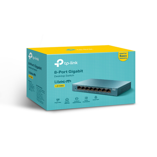 TP-LINK LS108G  8 Port GigaBit Metal Kasalı Switch