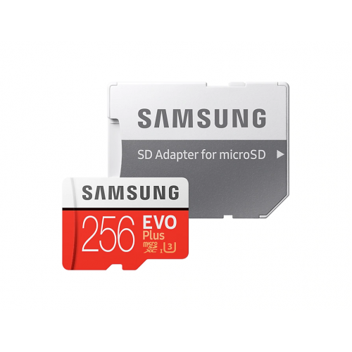 SAMSUNG MB-MC256GA/EU 256Gb EVO Plus CLASS10 100Mb/s Micro SD Kart (SD Adaptörlü)