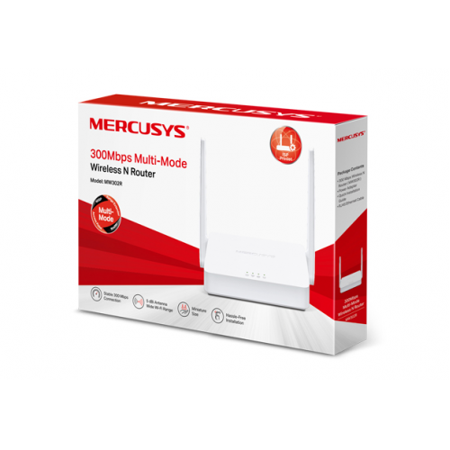 MERCUSYS MW302R 3 Port 300Mbps WiFi Router 2x5dBi