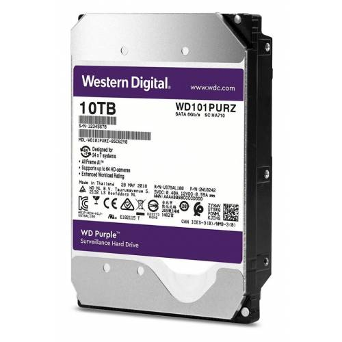 WD PURPLE WD101PURZ 3,5’’ 10TB 256mb, 7200 Rpm,  7/24 Güvenlik HDD