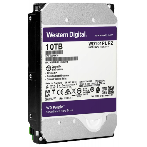 WD PURPLE WD101PURZ 3,5’’ 10TB 256mb, 7200 Rpm,  7/24 Güvenlik HDD