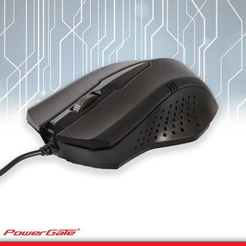 PowerGate R504 USB Kablolu MOUSE (Siyah)