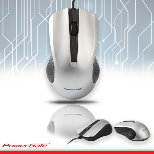 PowerGate R505G USB Kablolu MOUSE (Gri-Siyah)