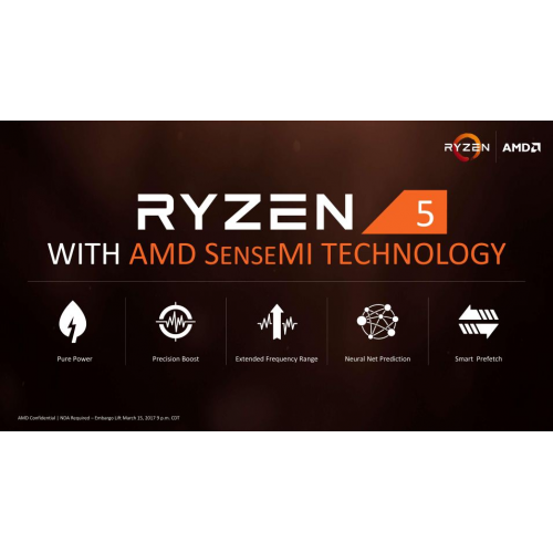 AMD RYZEN 5 1400 4 Core 3,20-3.40GHz 65W Wraith Stealth FAN AM4 BOX