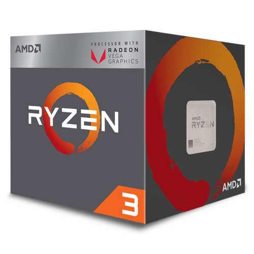 AMD RYZEN 3 2200G 4 Core, 3,50-3.70GHz 65W  Radeon VEGA8 Wraith Stealth FAN AM4 (Kutulu)