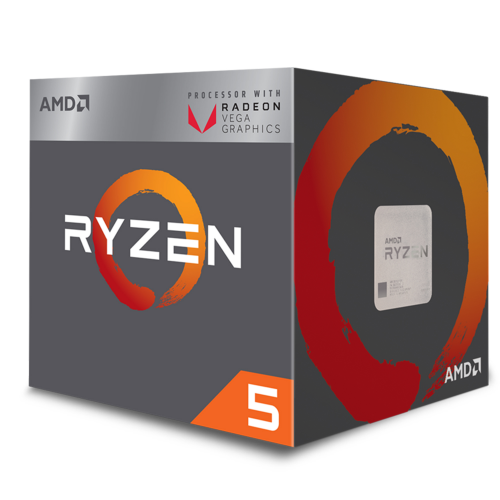 AMD RYZEN 5 2400G 4 Core, 3,60-3.90GHz 65W Radeon RX VEGA11 Wraith Stealth FAN AM4 (Kutulu)