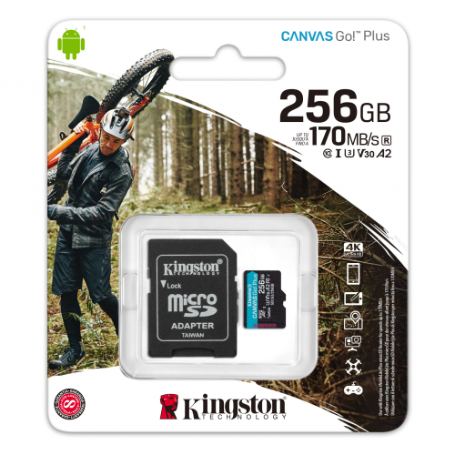 KINGSTON SDCG3/256GB CL10 100Mb/s MicroSD (SD Adaptörlü)