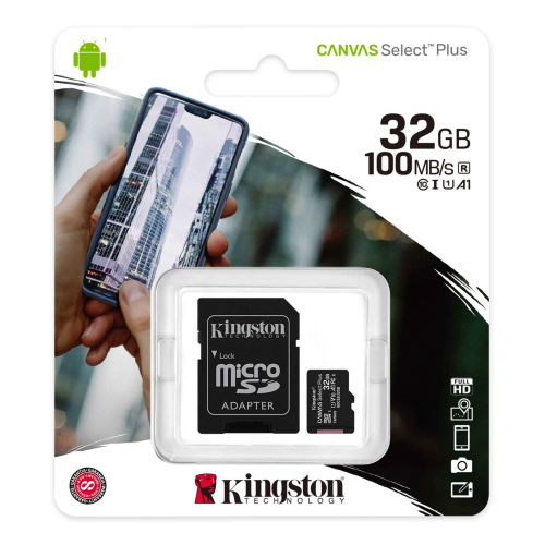 KINGSTON SDCS2/32GB CL10 100Mb/s MicroSD (SD Adaptörlü)