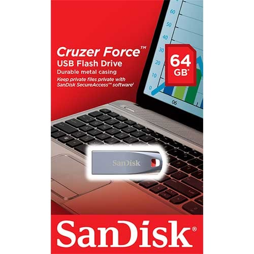 SANDISK SDCZ71-064G-B35 CruzerForce 64G Flash Disk